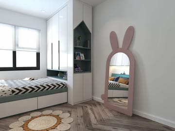 Devik Gulvspeil 180 cm - Rosa - Innredning - Speil - Helkroppsspeil