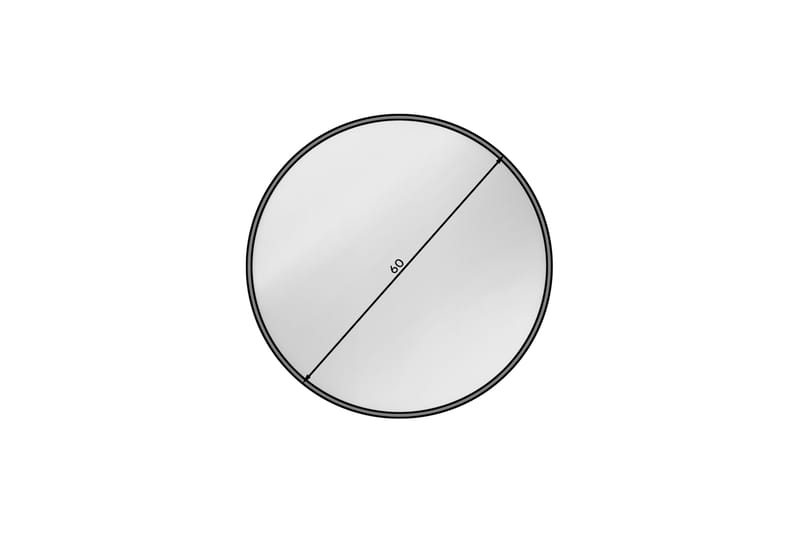 Divissi Vegghengt Speil 60 cm - Svart - Innredning - Speil - Veggspeil