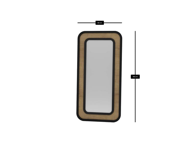 Estevan Gulvspeil 90x180 cm - Svart - Innredning - Speil - Helkroppsspeil