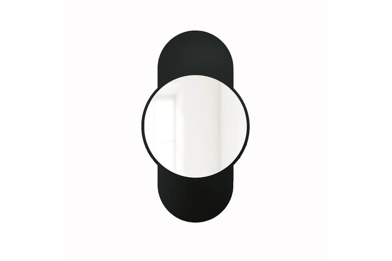 Ewelina Vegghengt Speil Rund 60 cm, Svart