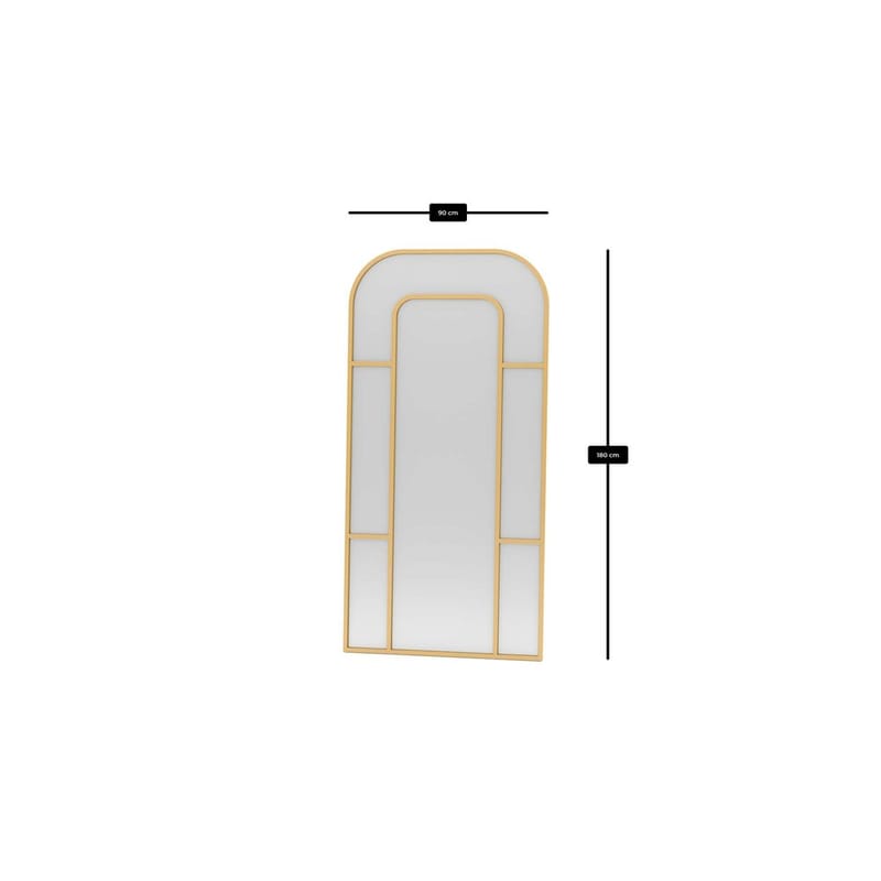Faylen Gulvspeil 90 x 180 cm - Gull - Innredning - Speil - Helkroppsspeil