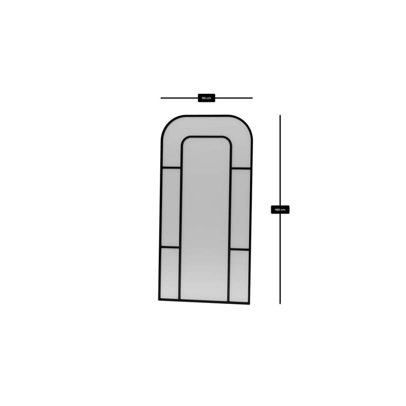 Faylen Gulvspeil 90 x 180 cm - Svart - Innredning - Speil - Helkroppsspeil
