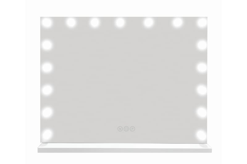 Glow Stor Sminkespeil 70 cm med belysning lamper - Hollywood speil med USB-lading - Hvit - Innredning - Speil - Sminkespeil