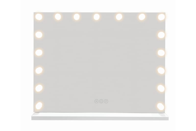 Glow Stor Sminkespeil 70 cm med belysning lamper - Hollywood speil med USB-lading - Hvit - Innredning - Speil - Sminkespeil