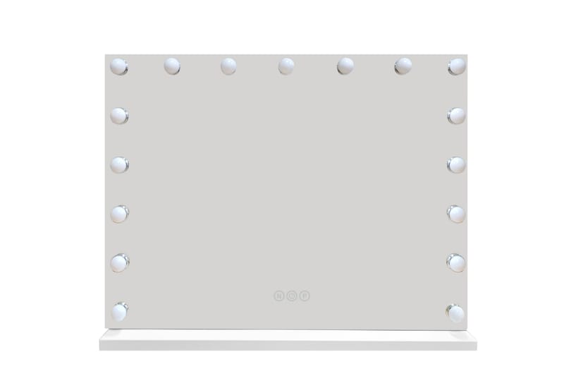 Glow Stor Sminkespeil 70 cm med belysning lamper - Hollywood speil med USB-lading - Hvit - Innredning - Speil - Sminkespeil