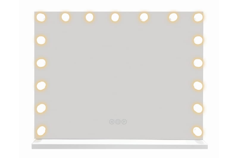 Glow Stor Sminkespeil 70 cm med belysning lamper - Hollywood speil med USB-lading - Hvit - Innredning - Speil - Sminkespeil