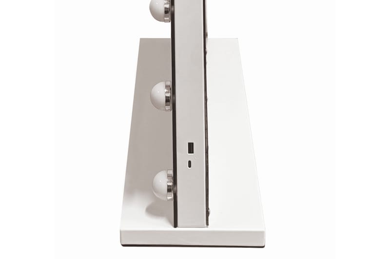 Glow Stor Sminkespeil 70 cm med belysning lamper - Hollywood speil med USB-lading - Hvit - Innredning - Speil - Sminkespeil