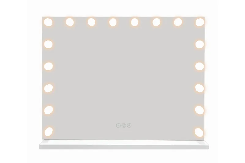 Glow Stor Sminkespeil 80 cm med belysning lamper - Hollywood speil med USB-lading - Hvit - Innredning - Speil - Sminkespeil