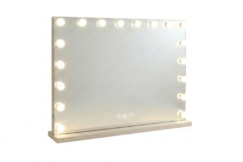 Glow Stort sminkespeil 80 cm med belysning - Beige - Innredning - Speil - Speil med belysning