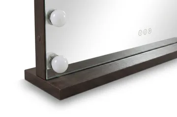 Glow Stort sminkespeil 80 cm med belysning og lamper – Hollywood-speil med USB-lading - Innredning - Speil - Speil med belysning