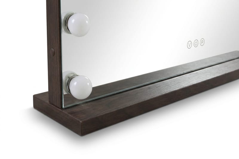 Glow Stort sminkespeil 80 cm med belysning og lamper – Hollywood-speil med USB-lading - Innredning - Speil - Speil med belysning