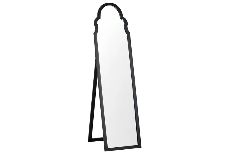 Golvspegel Beliani Chatillon Guld Black, undefined