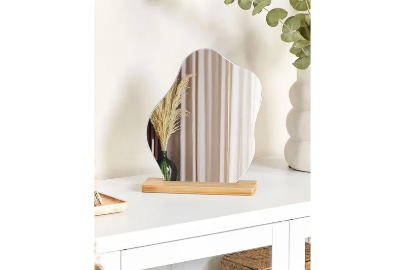 Golvspegel Beliani Lozere Light colored wood - Innredning - Speil - Gulvspeil