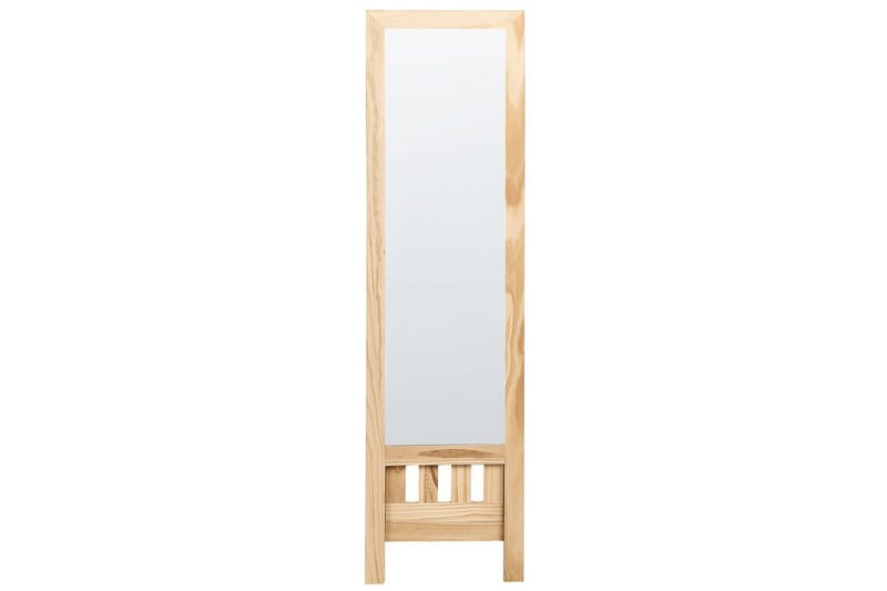 Golvspegel med hylla Beliani Luisant Light brown - Innredning - Speil - Helkroppsspeil