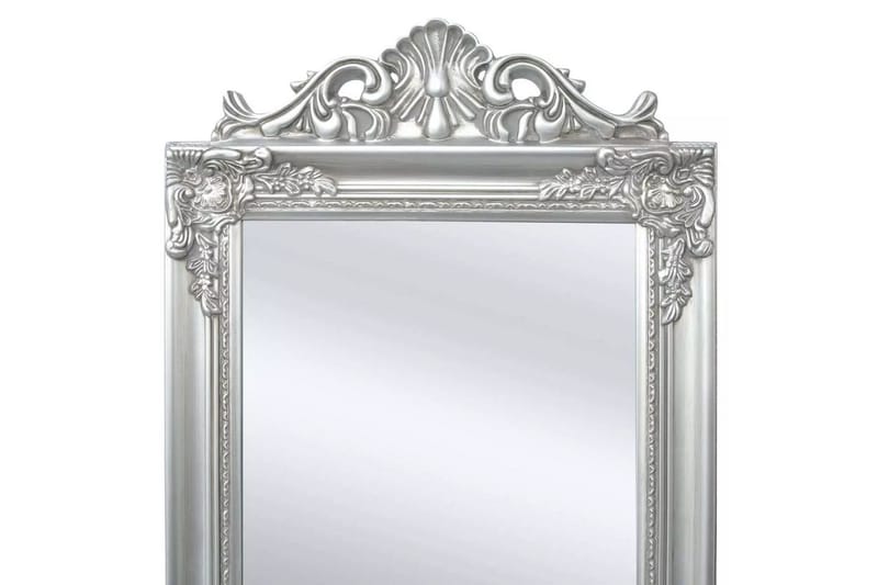 Frittstående speil barokkstil 160x40 cm sølv - Gulvspeil - Helkroppsspeil