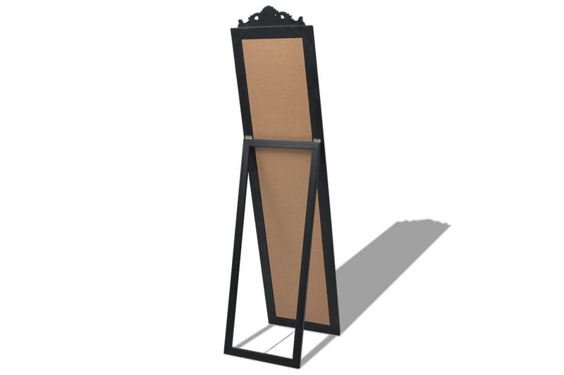 Frittstående speil barokkstil 160x40 cm svart - Innredning - Speil - Gulvspeil