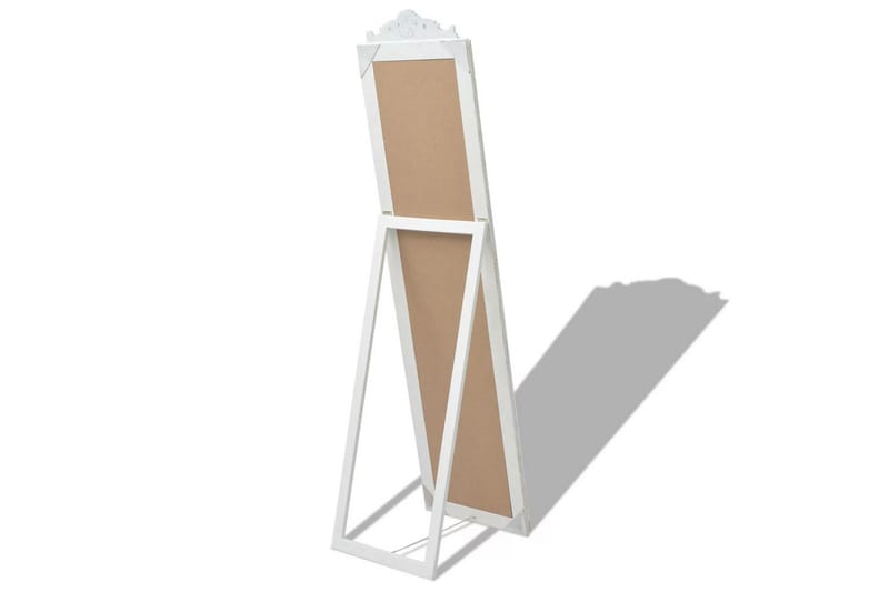 Frittstående speil barokstil 160x40 cm hvit - Innredning - Speil - Gulvspeil