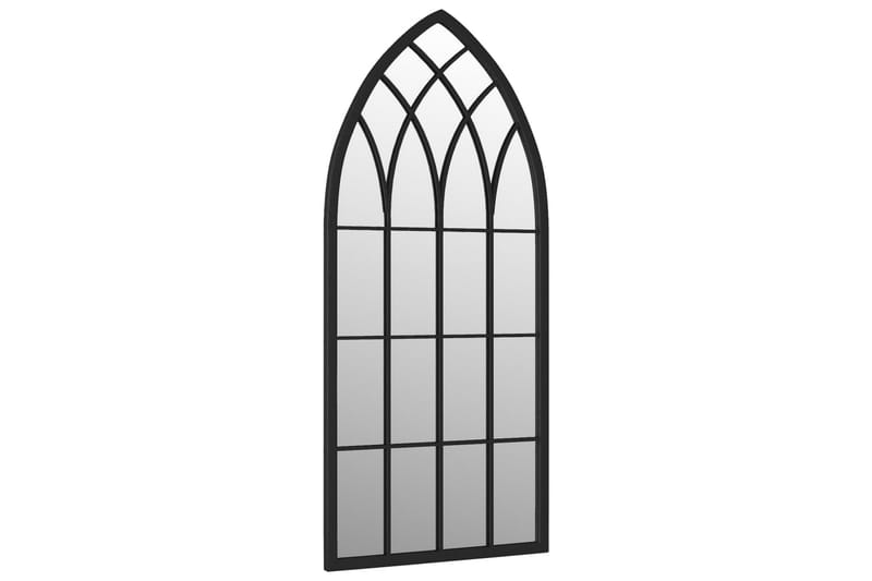 Hagespeil svart 100x45 cm for utendørs bruk jern - Svart - Innredning - Speil - Veggspeil