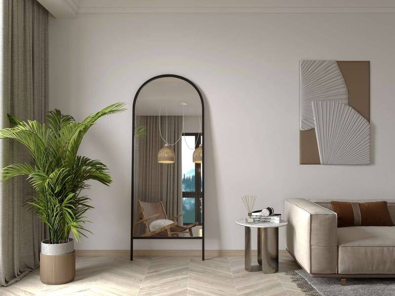 Halor Gulvspeil 70x180 cm - Svart - Innredning - Speil - Helkroppsspeil