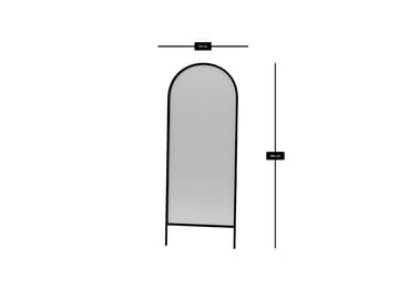 Halor Gulvspeil 70x180 cm - Svart - Innredning - Speil - Helkroppsspeil