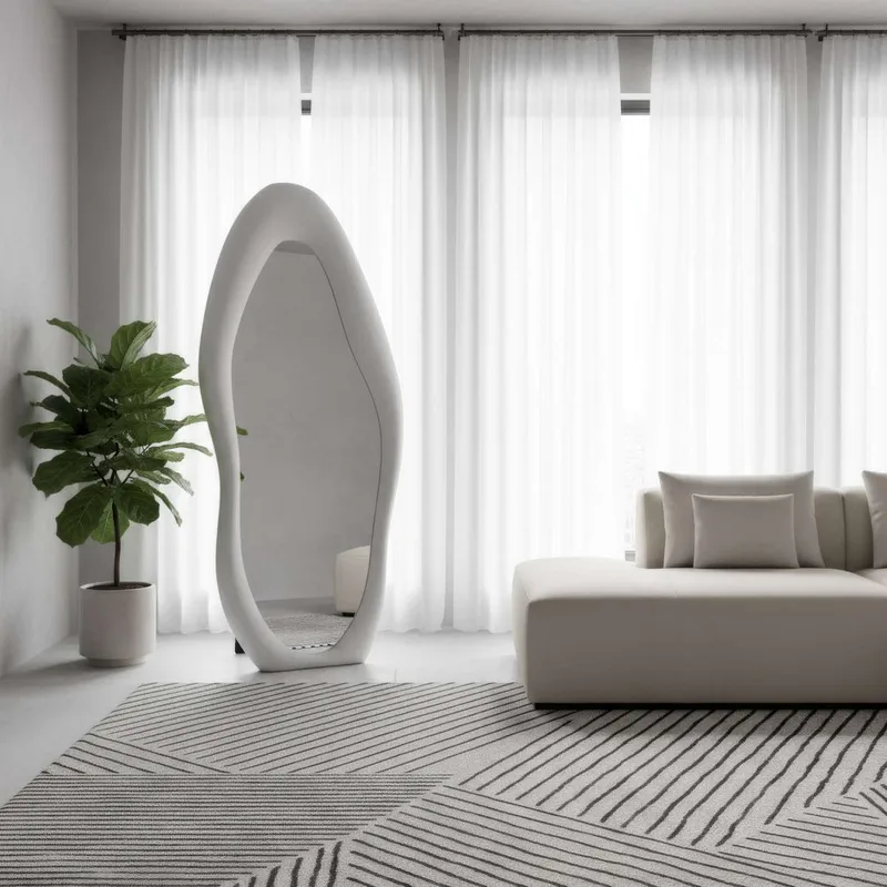 Kuro Gulvspeil 70 x 165 cm - Kremhvit - Innredning - Speil - Helkroppsspeil