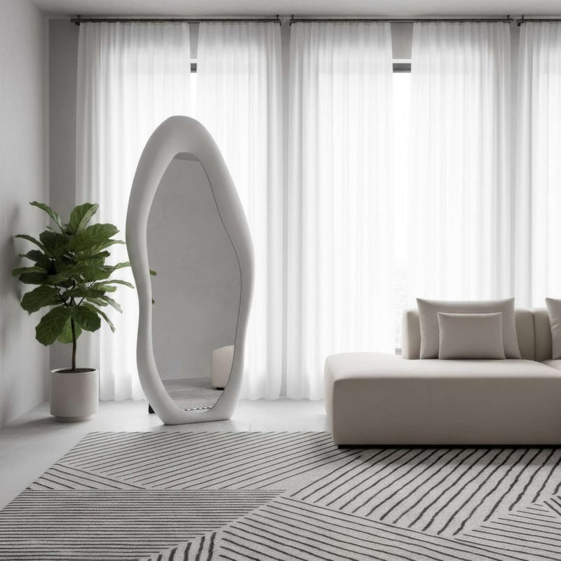 Kuro Gulvspeil 70 x 165 cm - Kremhvit - Innredning - Speil - Helkroppsspeil