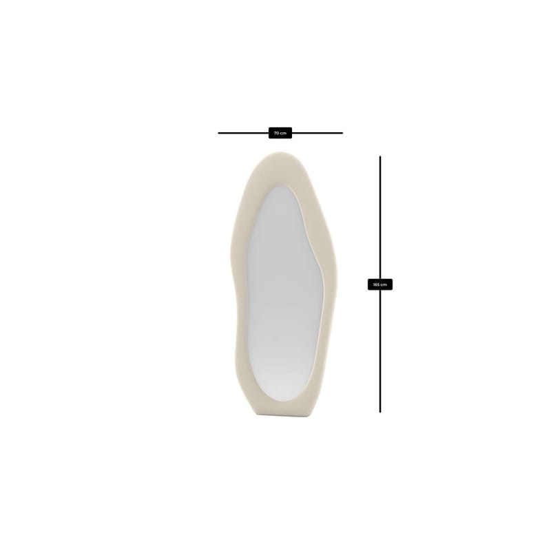 Kuro Gulvspeil 70 x 165 cm - Kremhvit - Innredning - Speil - Helkroppsspeil