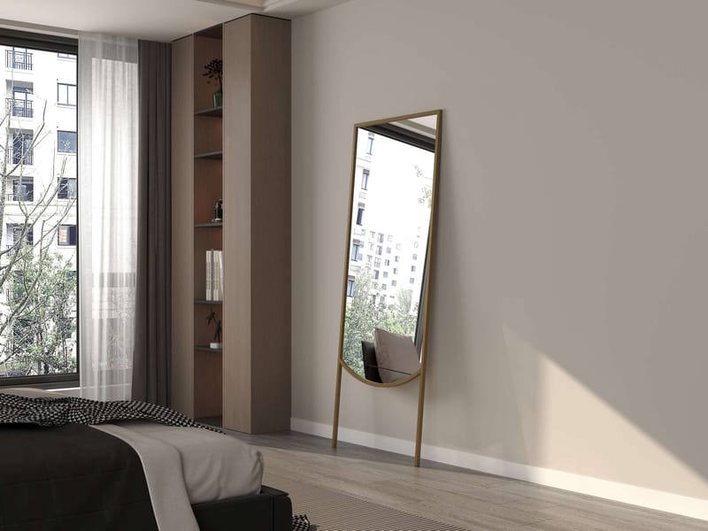 Linor Gulvspeil 70x180 cm - Gull - Innredning - Speil - Helkroppsspeil