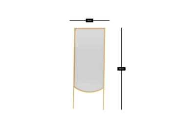 Linor Gulvspeil 70x180 cm - Gull - Innredning - Speil - Helkroppsspeil