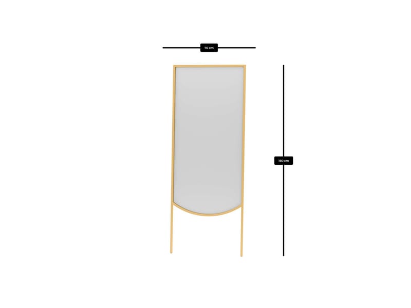 Linor Gulvspeil 70x180 cm - Gull - Innredning - Speil - Helkroppsspeil