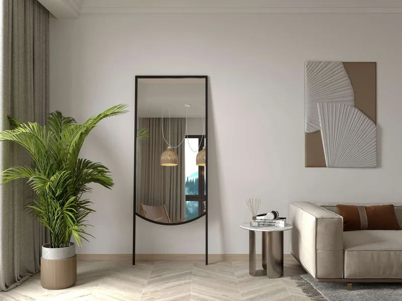 Linor Gulvspeil 70x180 cm - Svart - Innredning - Speil - Helkroppsspeil