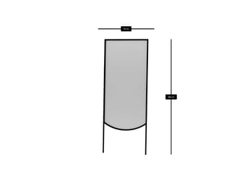 Linor Gulvspeil 70x180 cm - Svart - Innredning - Speil - Helkroppsspeil