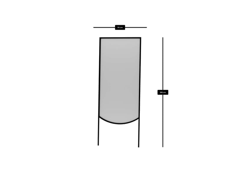 Linor Gulvspeil 70x180 cm - Svart - Innredning - Speil - Helkroppsspeil