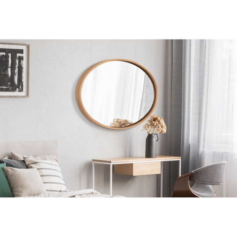 Lorys vegghengt speil Oval 45 cm - Brun - Innredning - Speil - Veggspeil