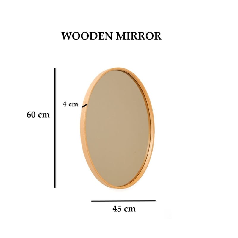 Lorys vegghengt speil Oval 45 cm - Brun - Innredning - Speil - Veggspeil