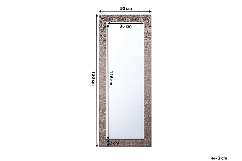 Marans Speil 50 cm - Brun - Veggspeil - Helkroppsspeil - Gangspeil