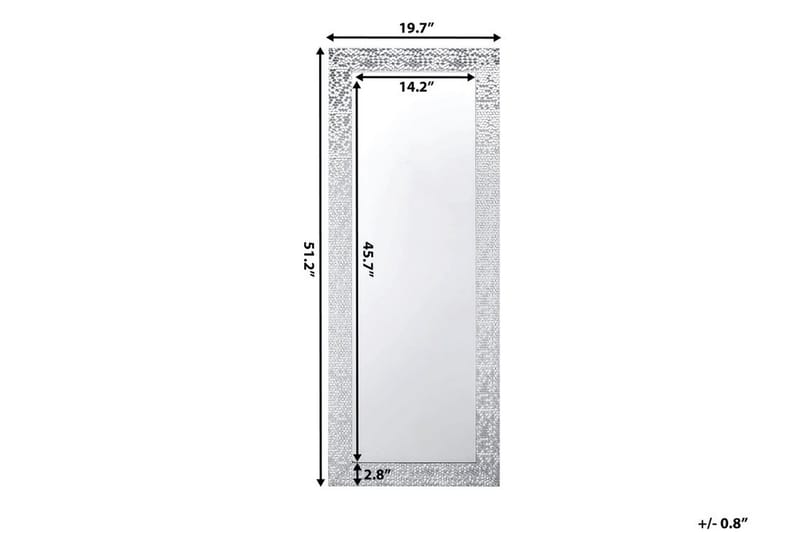 Marans Speil 50 cm - Sølv - Veggspeil - Helkroppsspeil - Gangspeil