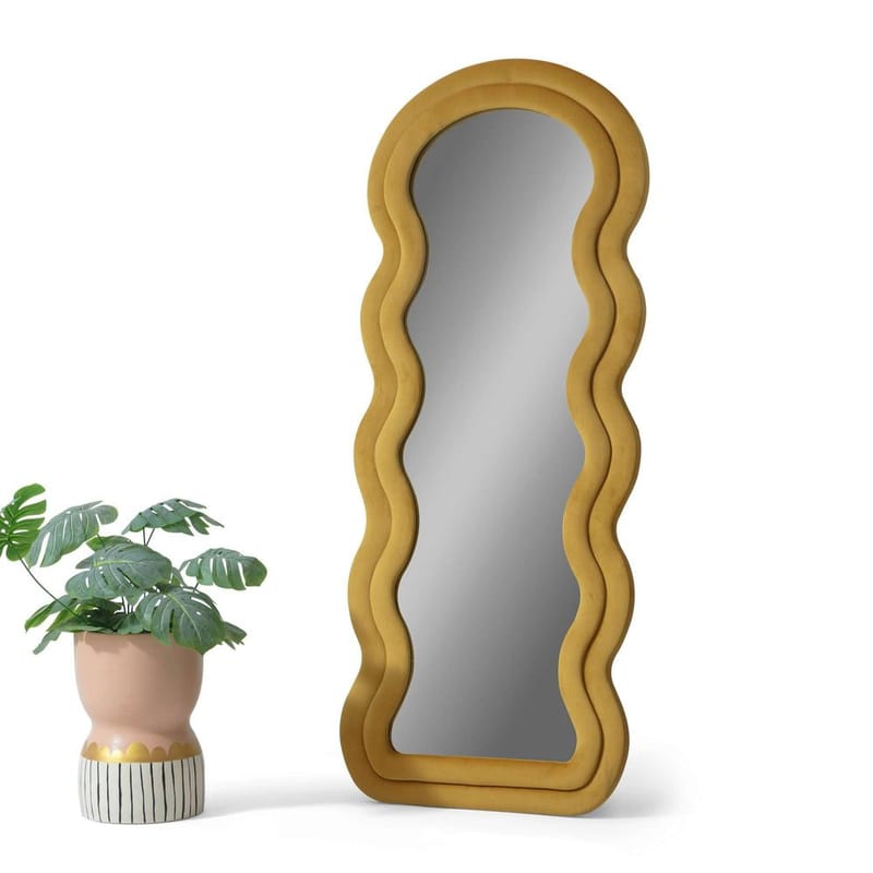 Mijara Gulvspeil 65 x 170 cm - Gul - Innredning - Speil - Helkroppsspeil