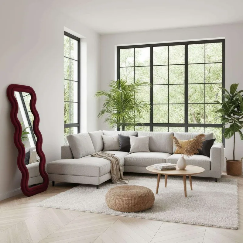 Muli Gulvspeil 65 x 170 cm - Vinrød - Innredning - Speil - Helkroppsspeil