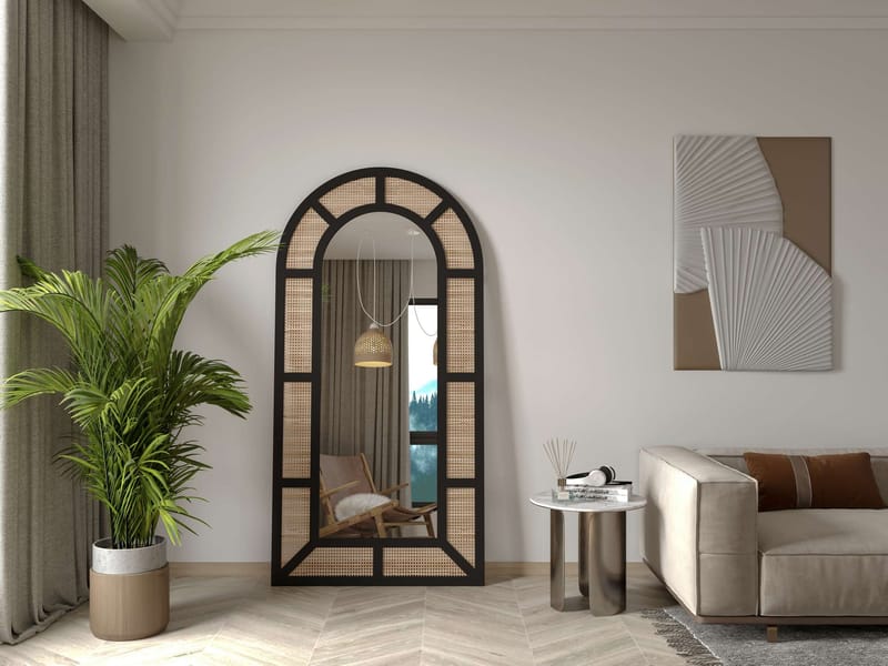 Norvi Gulvspeil 90x180 cm - Svart - Innredning - Speil - Helkroppsspeil