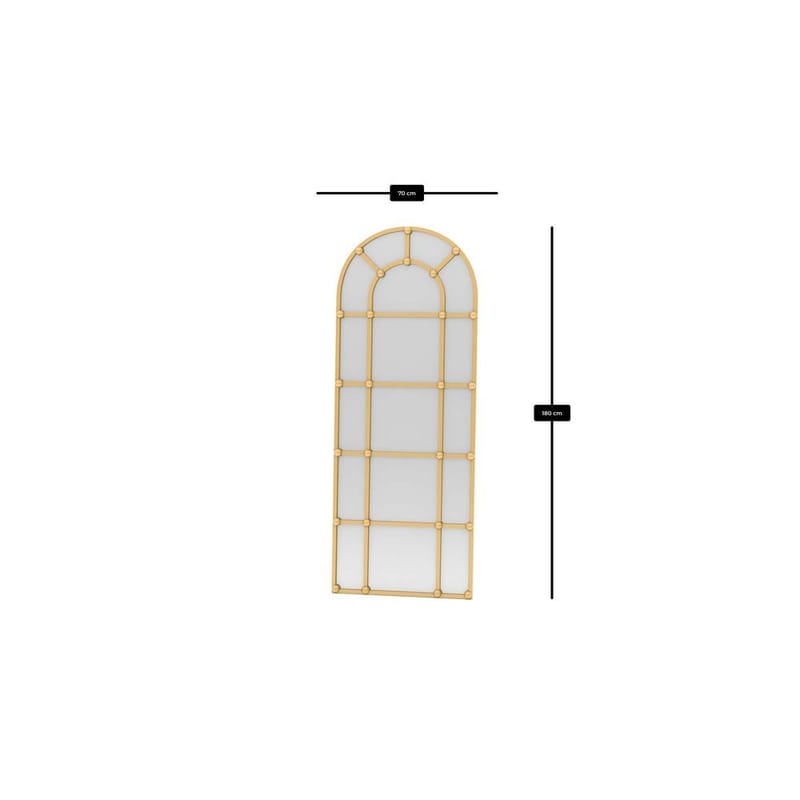 Omari Gulvspeil 70 x 180 cm - Gull - Innredning - Speil - Helkroppsspeil