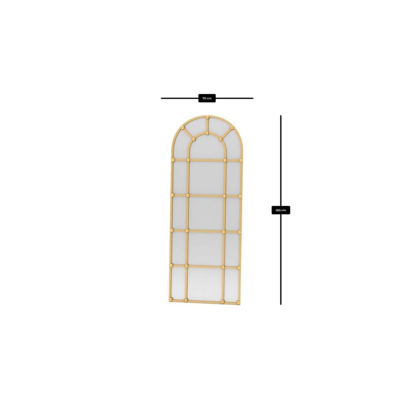 Omari Gulvspeil 70 x 180 cm - Gull - Innredning - Speil - Helkroppsspeil