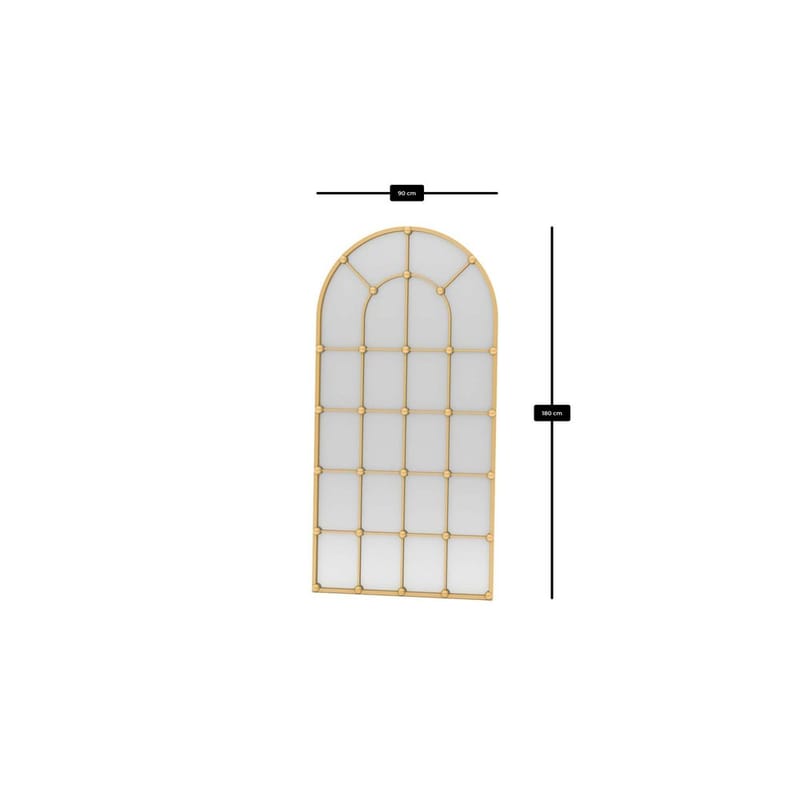 Omari Gulvspeil 90 x 180 cm - Gull - Innredning - Speil - Helkroppsspeil