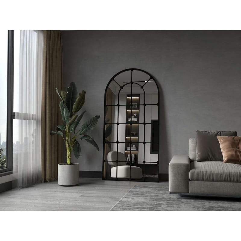 Omari Gulvspeil 90 x 180 cm - Svart - Innredning - Speil - Helkroppsspeil