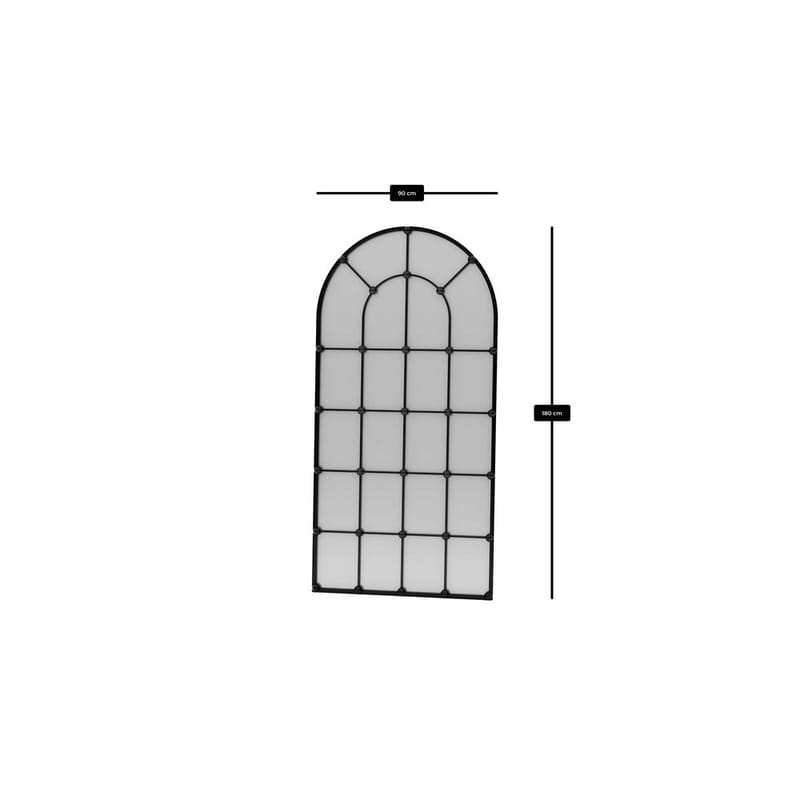 Omari Gulvspeil 90 x 180 cm - Svart - Innredning - Speil - Helkroppsspeil