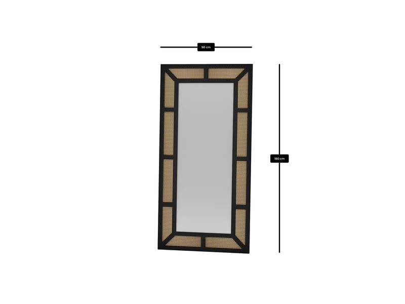 Omber Gulvspeil 90x180 cm - Svart - Innredning - Speil - Helkroppsspeil