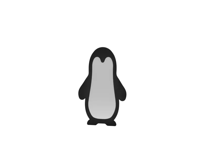 Orven Gulvspeil 90x150 cm, Svart