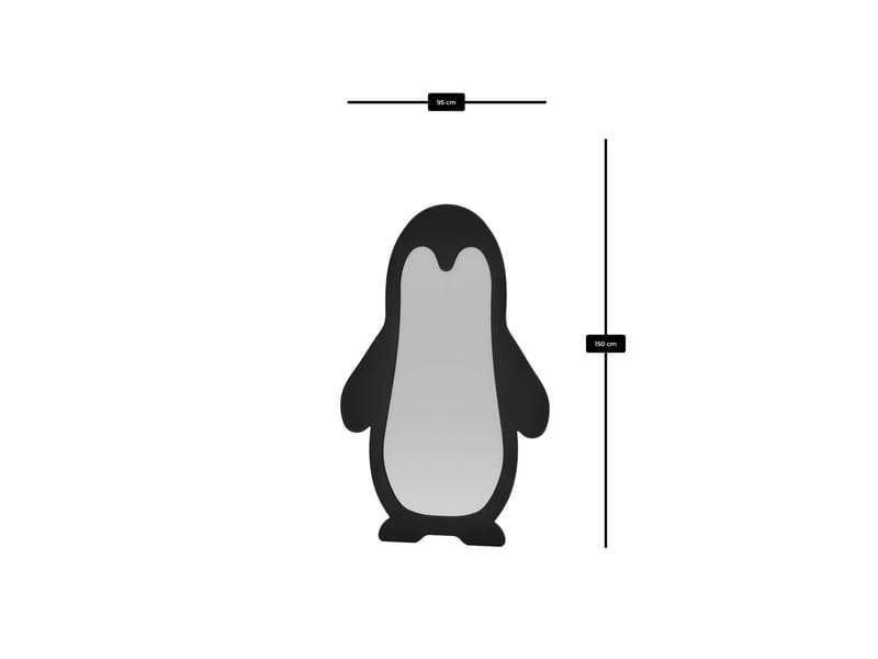 Orven Gulvspeil 90x150 cm - Svart - Innredning - Speil - Helkroppsspeil