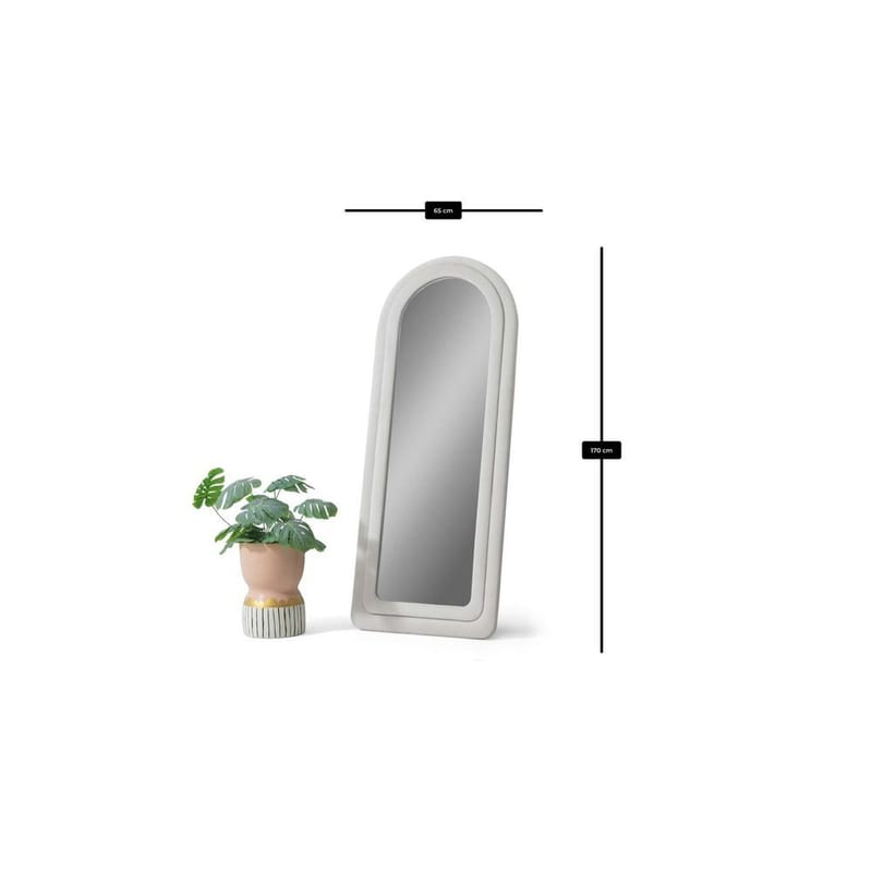 Ottawa Gulvspeil 65 x 170 cm - Kremhvit - Innredning - Speil - Helkroppsspeil