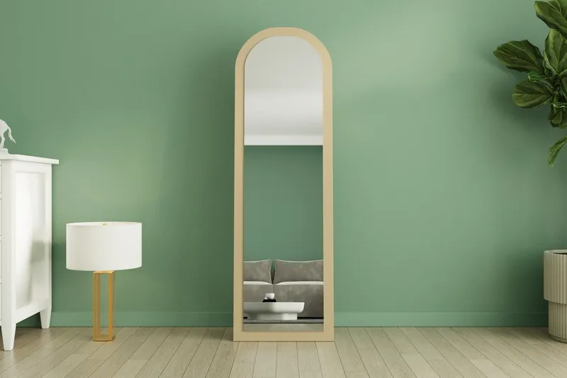 Rusele Veggspeil Buet 50 cm - Beige - Innredning - Speil - Veggspeil